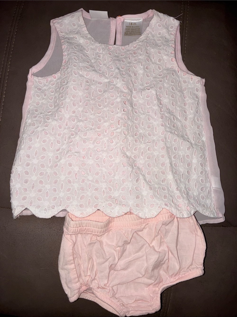 🔟 Kardashian Kids Pale Pink Eyelet Two-Piece